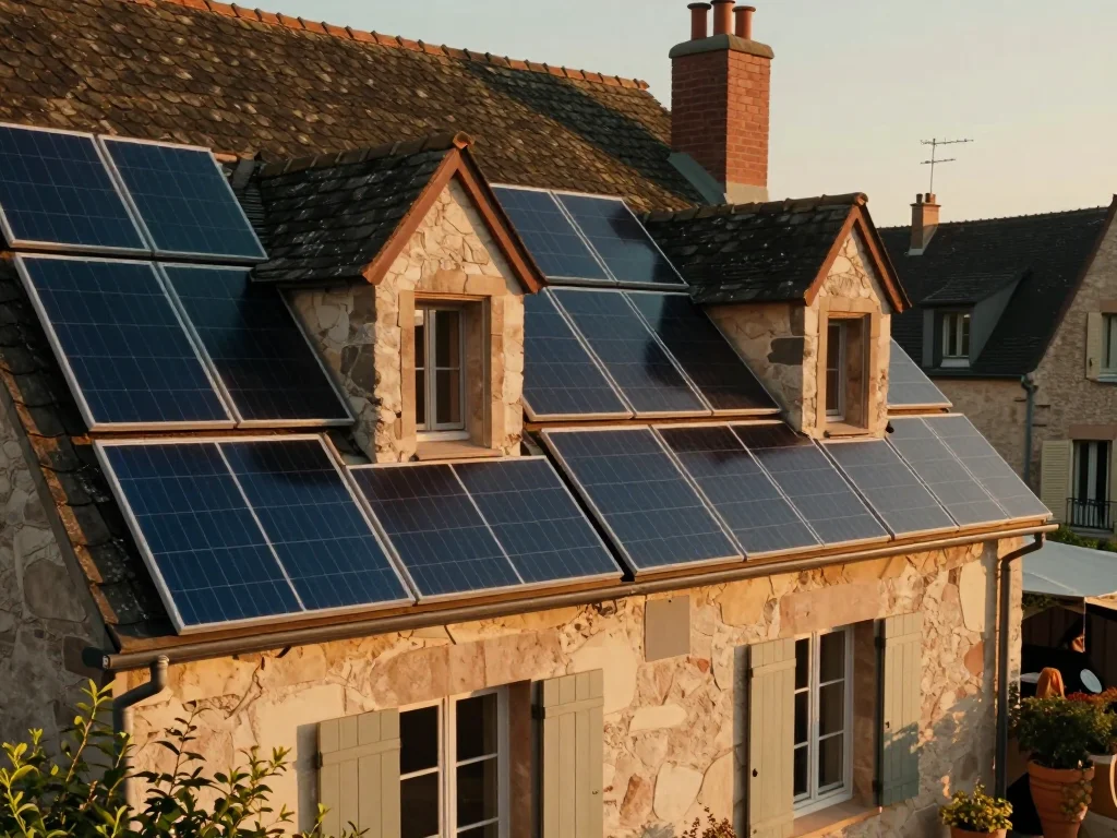 Machine à coudre vintage posée sur une table de travail avec un échantillon de couture sur tissu coton et un tableau de réglages manuscrit - illustration 1
