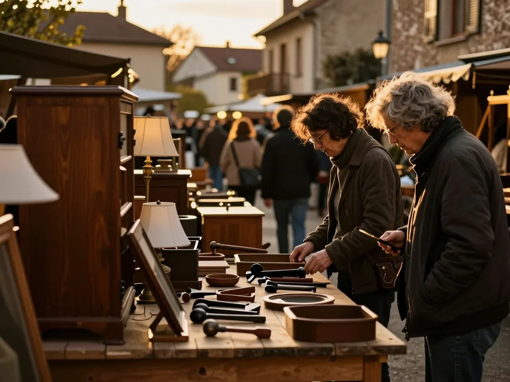 Draisienne en bois inspectée sur un sol propre avec outils de mesure et lumière naturelle - illustration 1