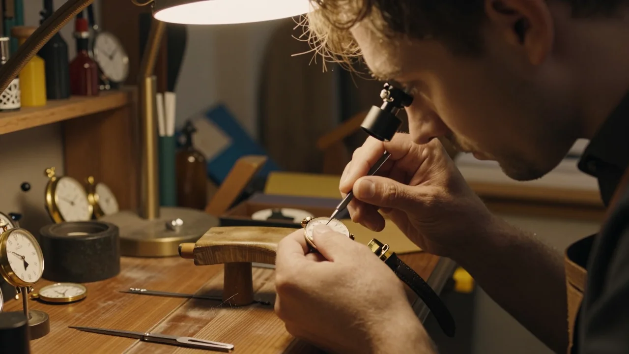 Machine à écrire mécanique ouverte montrant le ruban d'encre et le chariot en cours de vérification - illustration 2