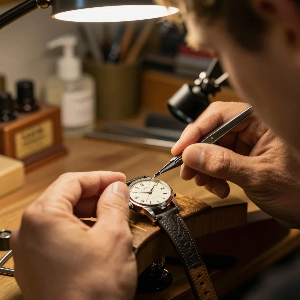 Machine à écrire mécanique ouverte montrant le ruban d'encre et le chariot en cours de vérification - illustration 3