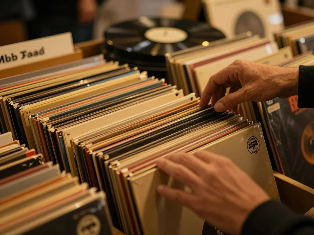 Écouteurs professionnels vintage posés sur une table avec un multimètre numérique et des mousses de rechange - illustration 1