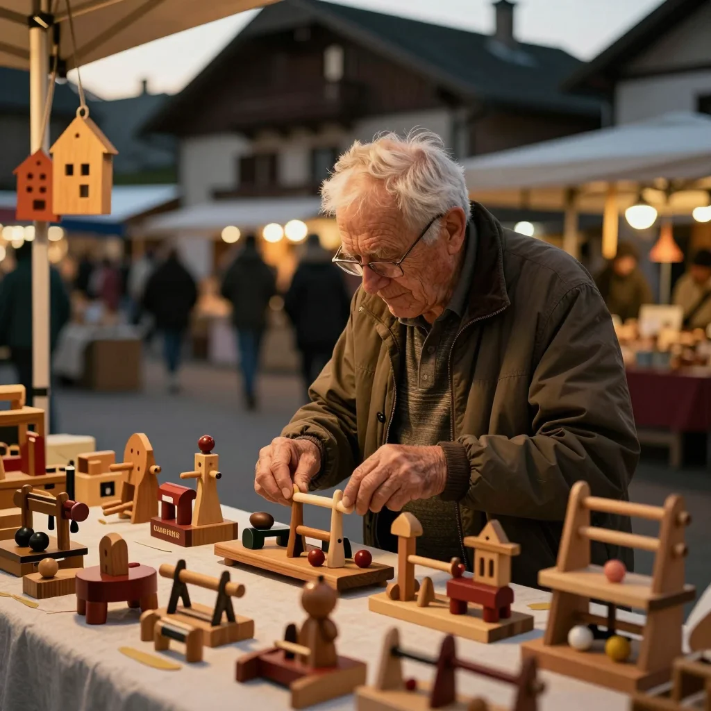 Pantalon de travail denim vintage posé sur une nappe blanche avec gros plan sur les rivets et les coutures - illustration 3