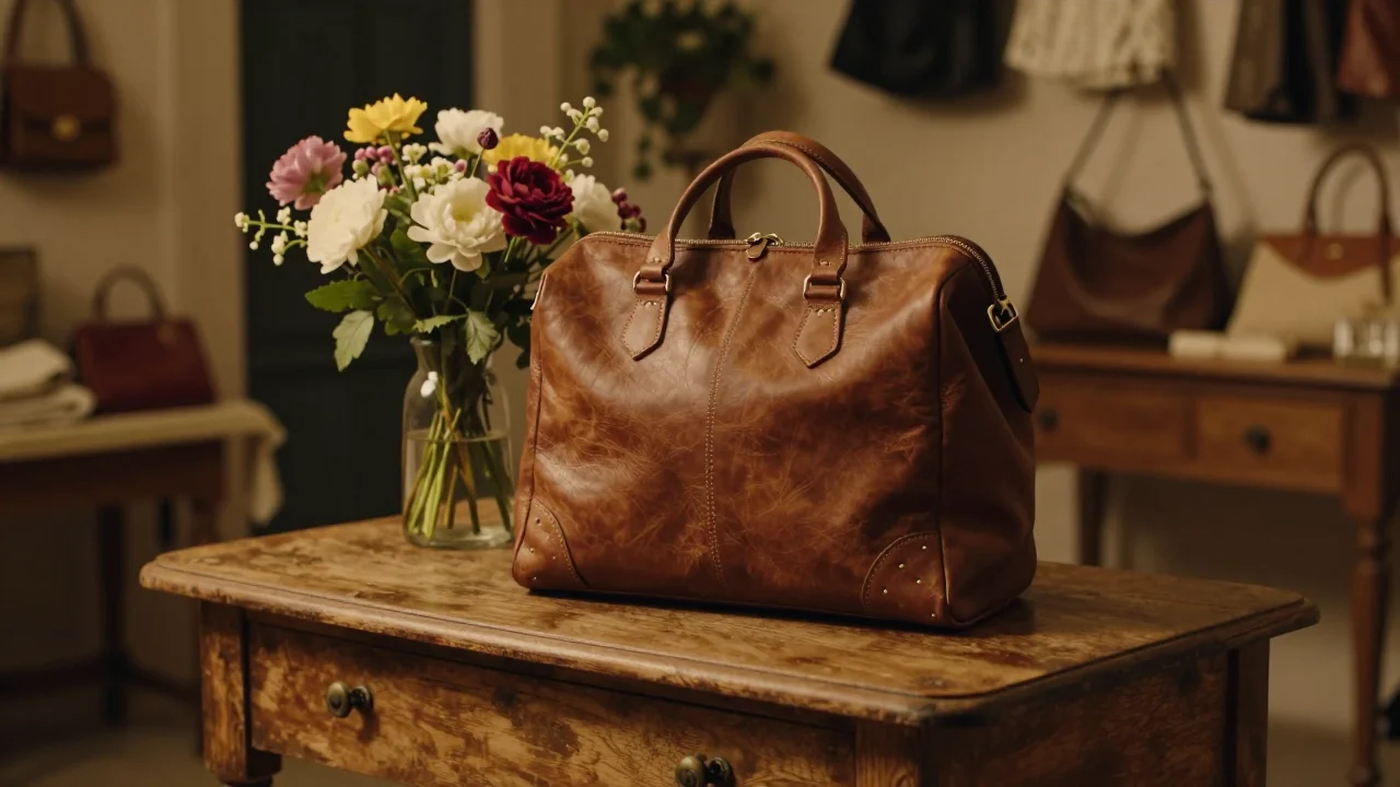 Valise rigide ouverte montrant le compartiment principal et les roulettes pivotantes sur un sol clair - illustration 2