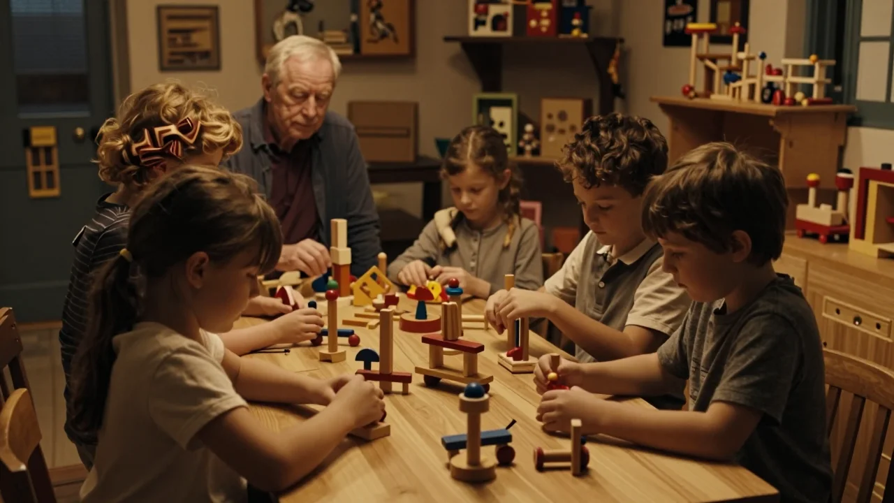 Jeux de société sur table avec pièces alignées et plateau vérifié contre la lumière - illustration 2