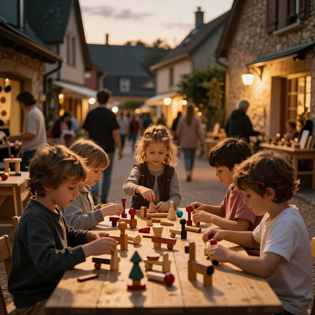 Jeux de société sur table avec pièces alignées et plateau vérifié contre la lumière - illustration 3