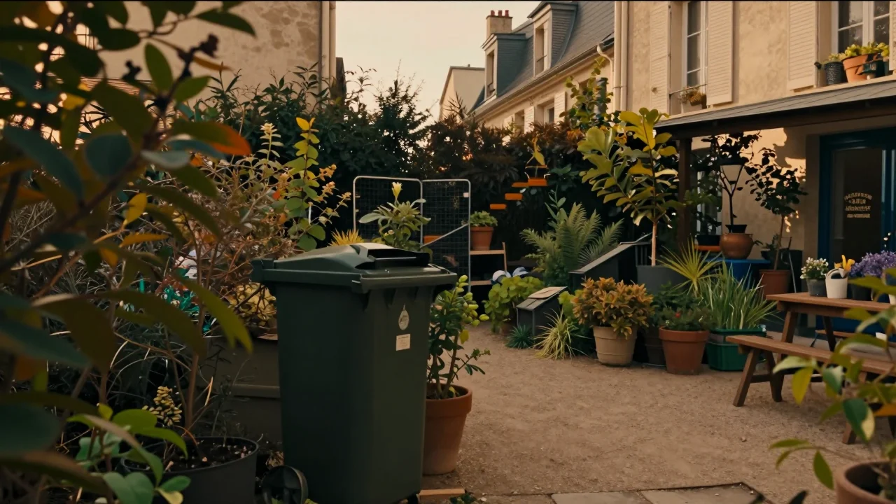 Sac de randonnée avec sangles dorsales renforcées posé sur une table de travail en bois, outils de couture et mètre ruban visibles - illustration 2