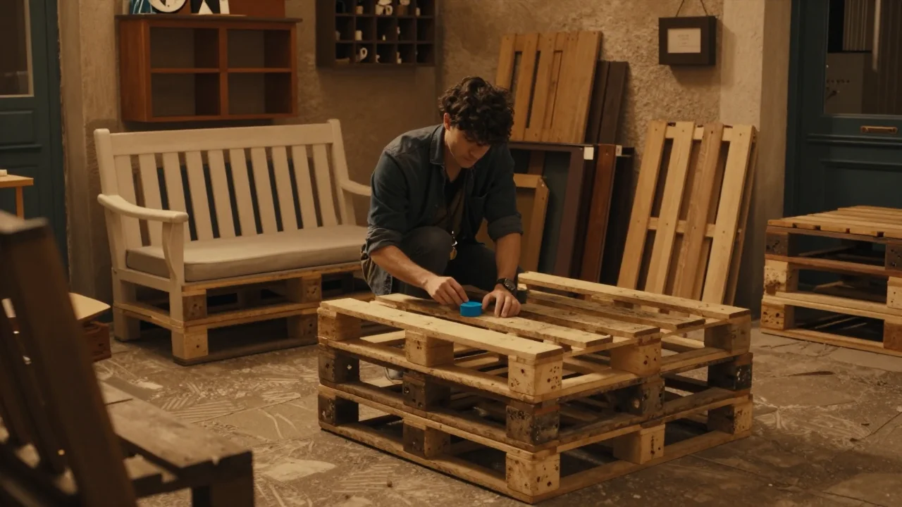 Tapis de fitness en mousse NBR posé à plat avec règle et test tactile visible sur les alvéoles - illustration 2