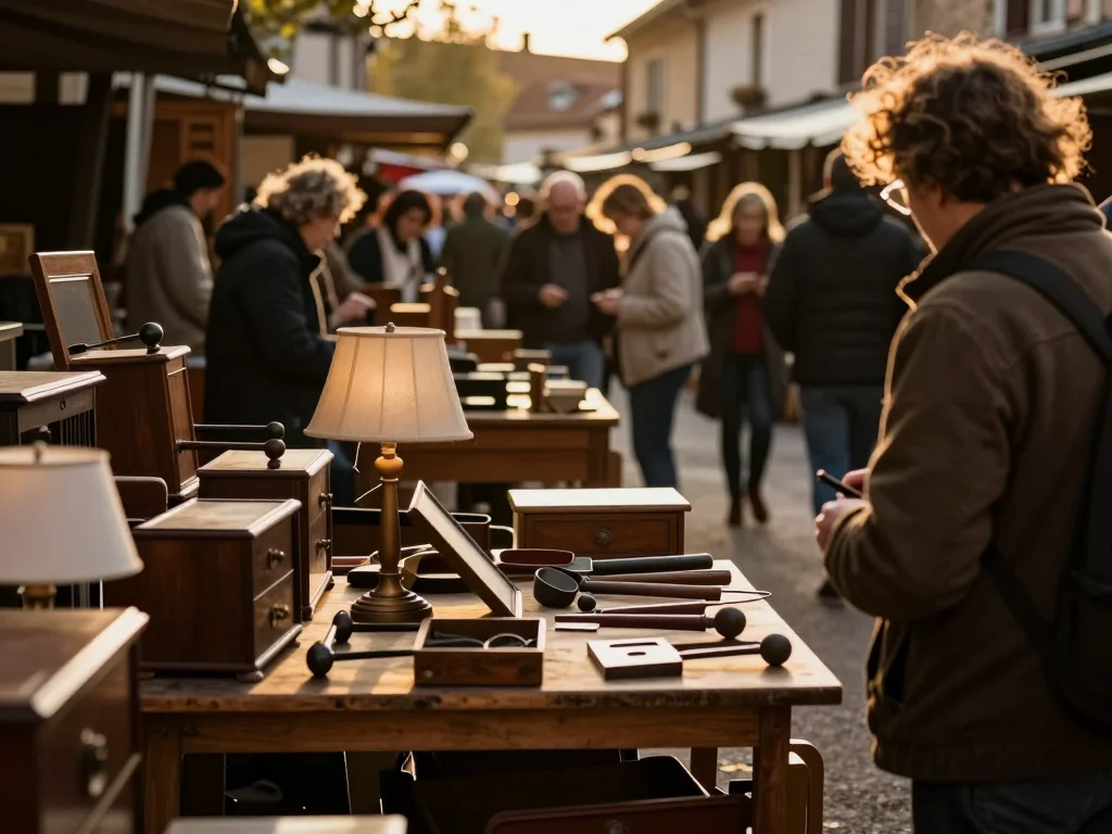 Poignée en laiton poli sur un meuble en chêne avec coulisse en bois inspectée - illustration 1