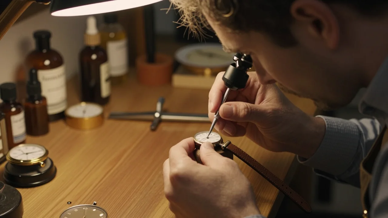 Vue rapprochée d'un amplificateur à lampes avec douilles propres et cadran de compteur aligné sur fond neutre - illustration 2