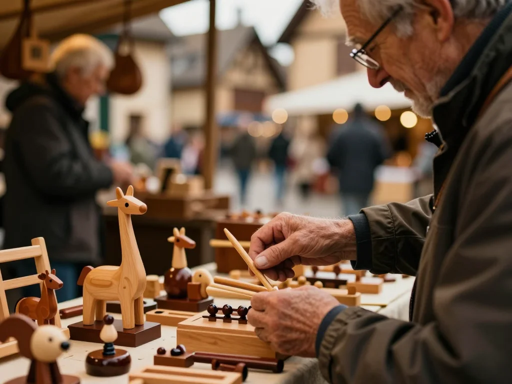 Caméscope VHS professionnel posé sur une table avec une cassette test ouverte et un écran affichant des barres de couleur - illustration 1