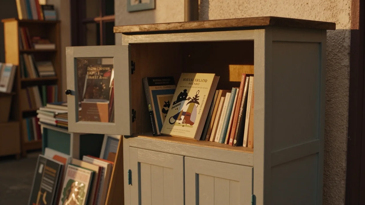 Table de ping-pong pliante ouverte avec charnières métalliques visibles et tapis noir en état - illustration 2
