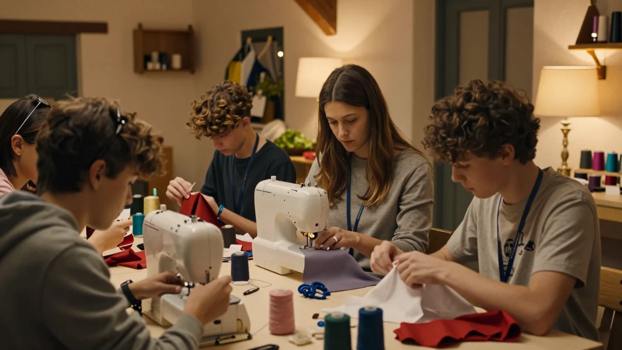 Planche de snowboard sur table de travail avec outils de réglage et fixations en cours d'inspection - illustration 2