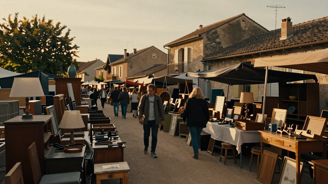 Sac à dos de randonnée déposé sur une table en bois, sangles de hanche et mousquetons métalliques visibles sous un éclairage naturel - illustration 2