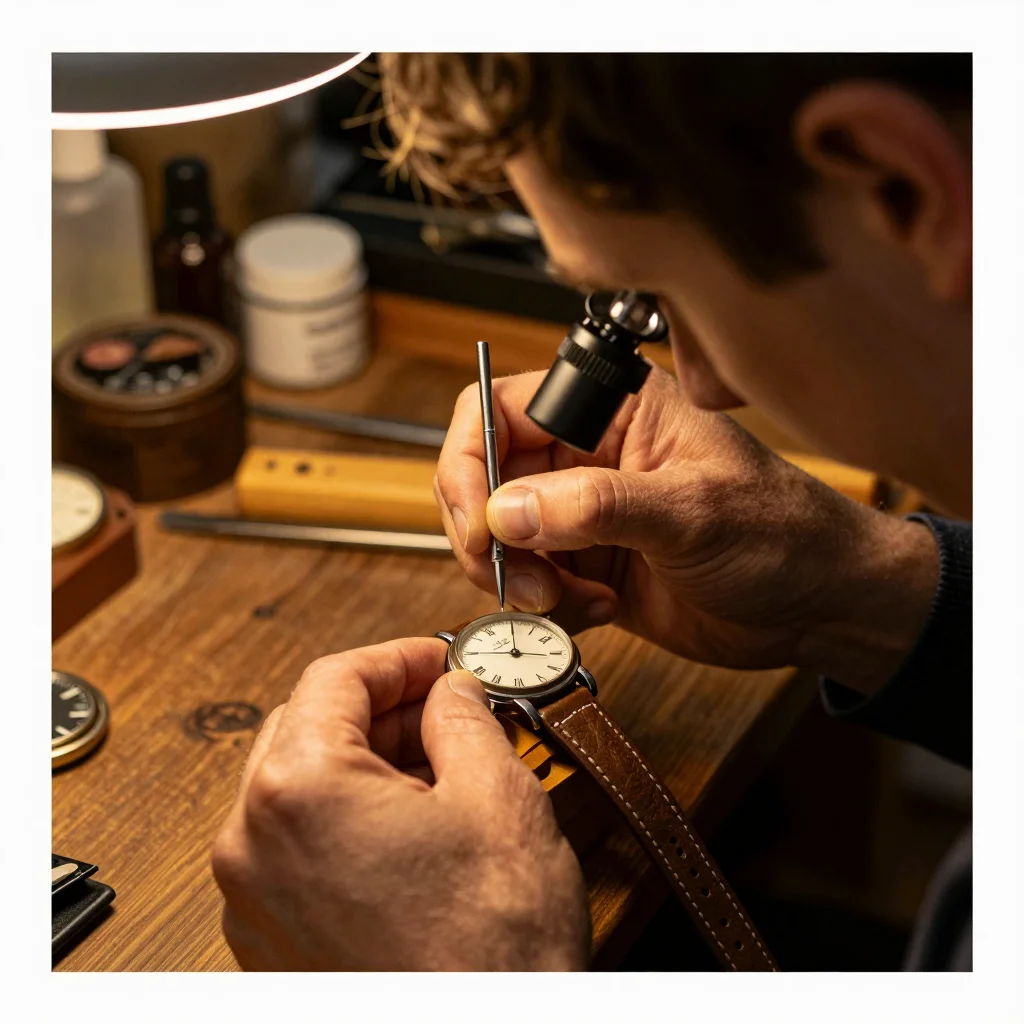 Machine à écrire vintage avec touches manquantes sur un établi de restauration locale - illustration 3