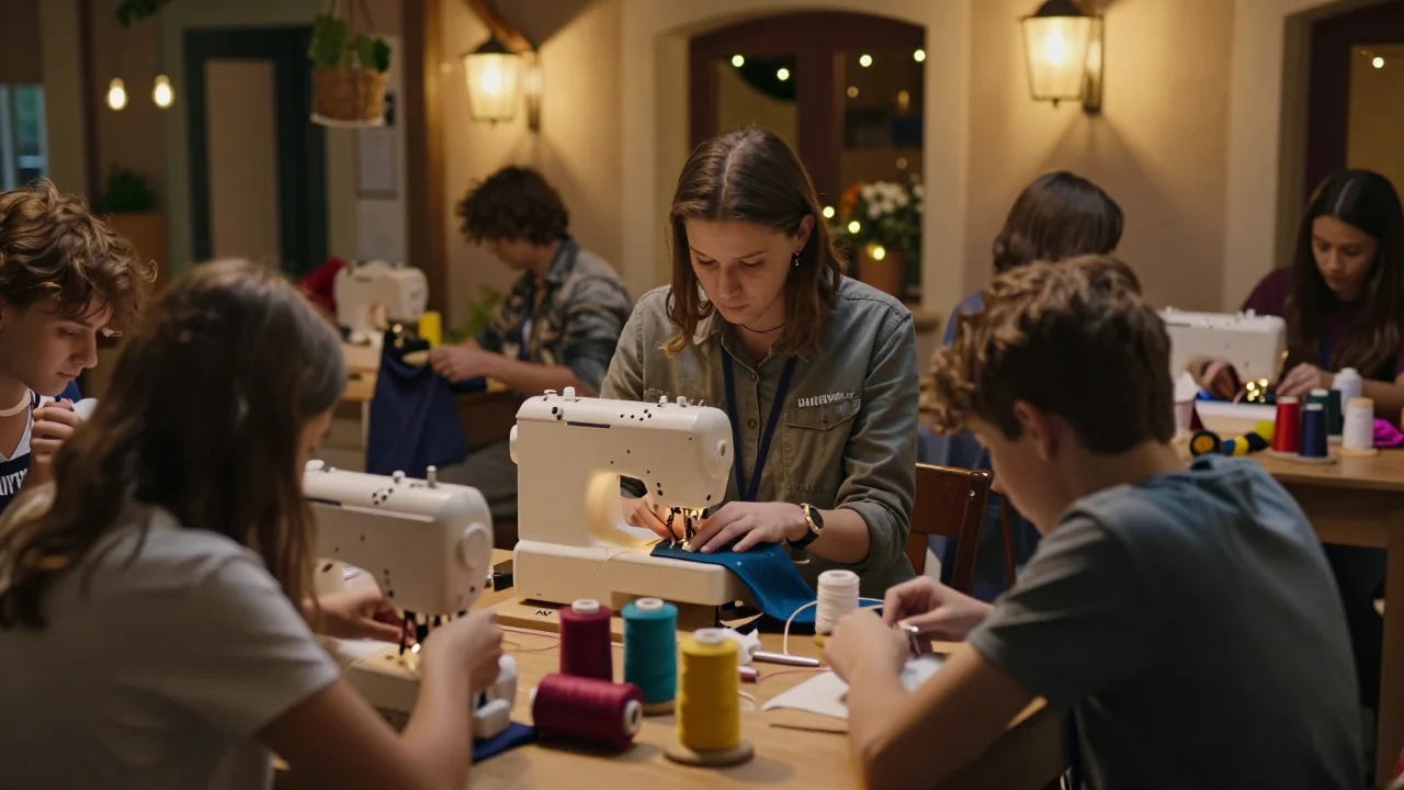 Puzzle en bois démonté sur une table avec boîte d'origine et outils de vérification - illustration 2