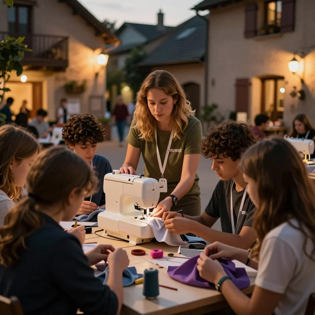 Puzzle en bois démonté sur une table avec boîte d'origine et outils de vérification - illustration 3