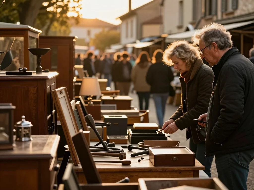 Vélo électrique pliable avec batterie détachée posée sur un socle en bois, test de voltage et carnet de suivi technique visibles à côté - illustration 1