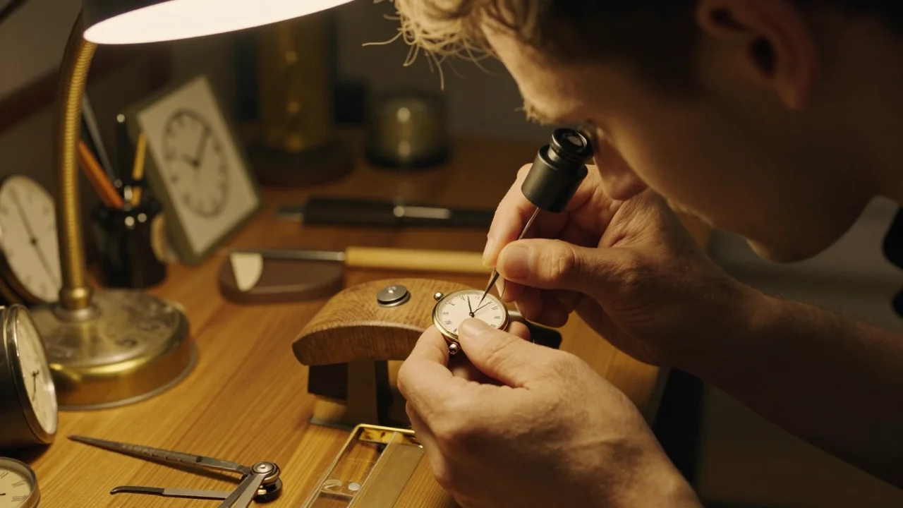 Paire de jumelles Nikon Aculon posées sur une table en bois avec lumière naturelle, montrant l'état des verres et du mécanisme central - illustration 2