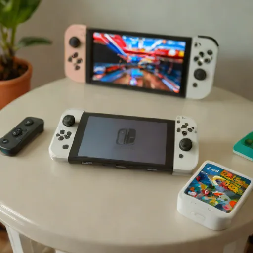 Nintendo Switch OLED Blanche + 3 jeux - Photo 1