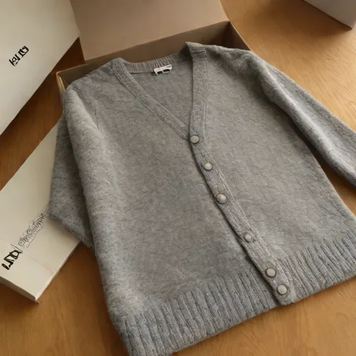 Pull en cachemire Uniqlo gris M - Photo 3