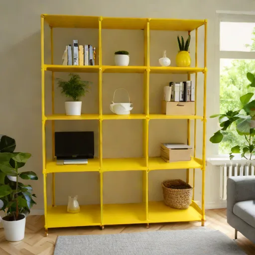 Étagère modulaire USM Haller jaune - Photo 3