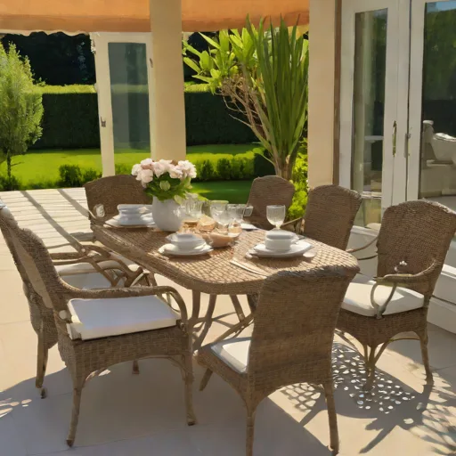 Salon de jardin résine tressée 4 places