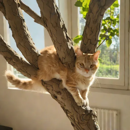 Arbre à chat XXL 170cm beige - Photo 2