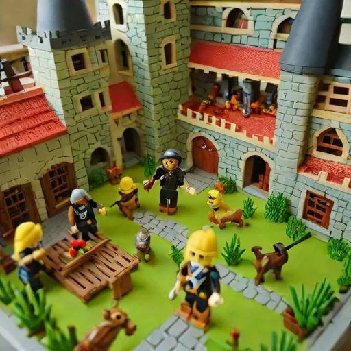 Lot Playmobil château + pirates 200 pcs - Photo 2