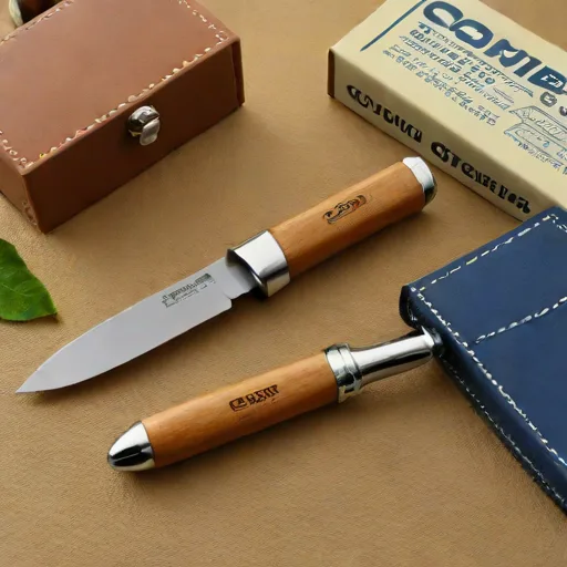 Couteau Opinel N°8 inox avec étui cuir - Photo 3