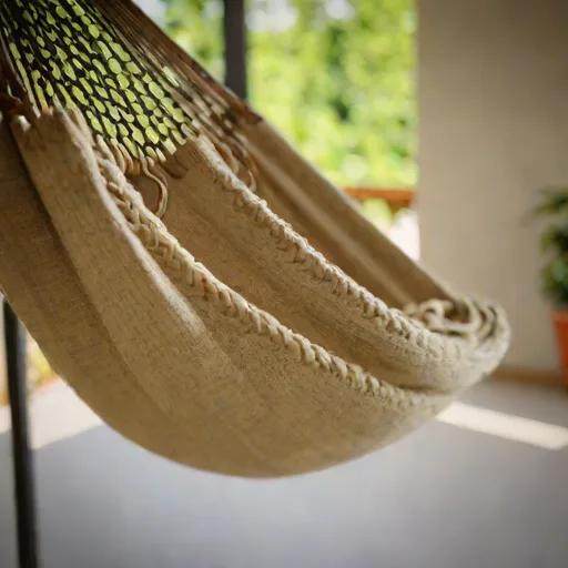 Hamac double avec support acier 200kg - Photo 2